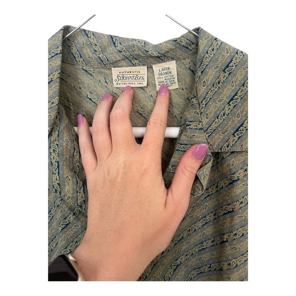 Vintage Cotton Tie-Front Button-Down Tank Large - Picture 2 of 3